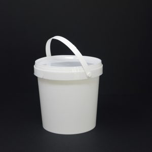 1.0ltr White Round Bucket