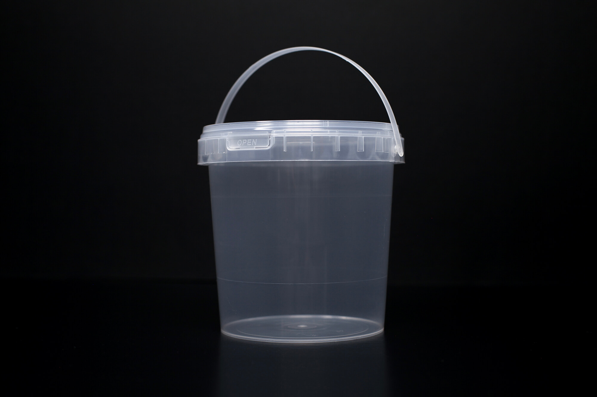 Order 2.3 Litres Clear Bucket with Blue Handle
